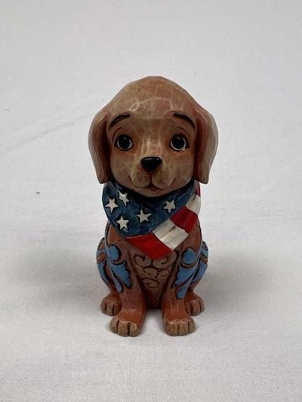 Enesco Jim Shore Heartwood Creek Mini Patriotic Puppy Figurine